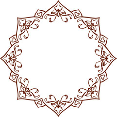 Beautiful flower art and mandala vector design