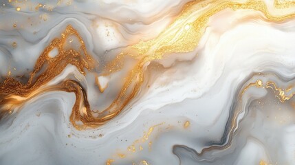 Fototapeta premium Abstract luxury white and gold marble liquid texture background, swirling premium design for elegant wallpaper