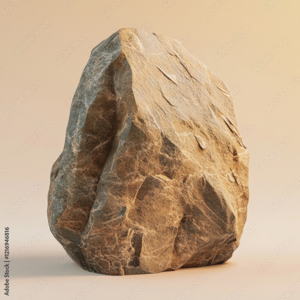Poster intricate patterns on isolated rock with unique surface textures
