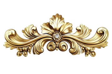 golden ornament on a white background