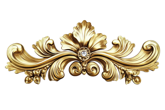 golden ornament on a white background