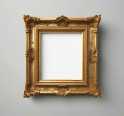 Illustration of vintage golden frame.
