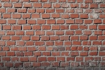 Fototapeta premium A red brick wall with a fire hydrant, perfect for use in urban or modern settings