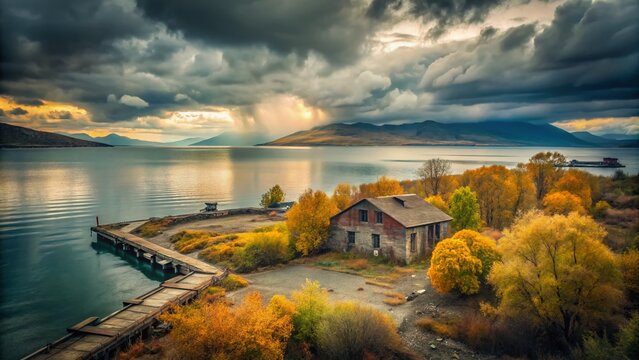 Hazy October Day at Sevan Lake: Urban Exploration Photography