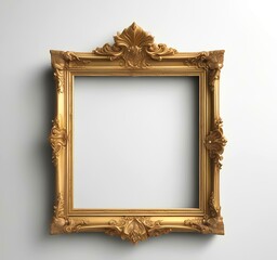 Illustration of vintage golden frame.