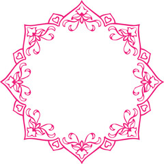 Beautiful flower art and mandala vector design