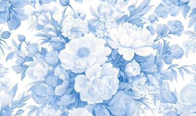 The flower of blue and white porcelain