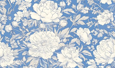 The flower of blue and white porcelain