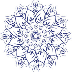 Beautiful flower art and mandala vector design