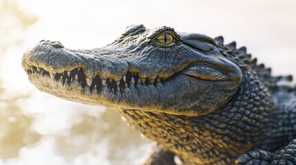 Obraz premium Close-up of a Crocodile's Head