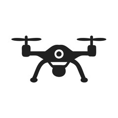 Drone Black Silhouette Vector Illustration Perfect for Your Design on Transparent Background