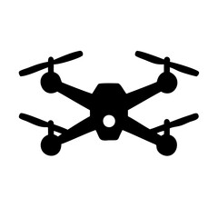 Drone Black Silhouette vector illustration isolated on a transparent background