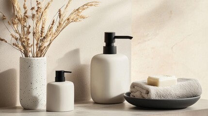 Minimalist Bathroom Spa Essentials and Toiletries Arrangement