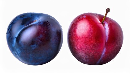 Obraz premium plums isolated on white