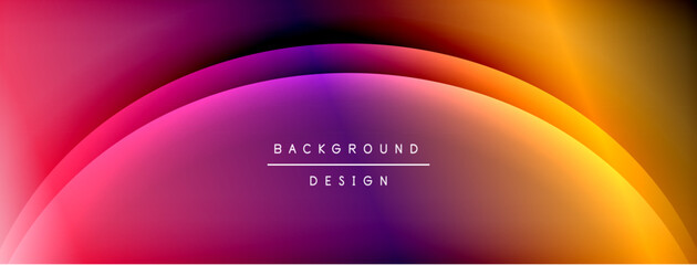 Bright rainbow style color gradient with curve round shape line background. Vector Illustration For Wallpaper, Banner, Illustration, landing page
