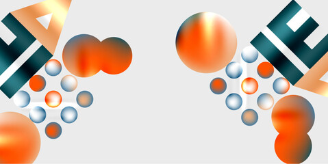 Circles and triangles modern art. Vector Illustration For Wallpaper, Banner, Background, Card, Book Illustration, landing page