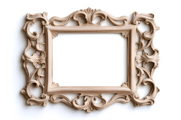 Frame mock up decorated with stucco in Renaissance and Baroque. Ornate Rococo Frame