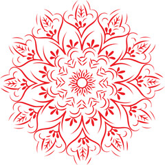 Beautiful flower art and mandala vector design