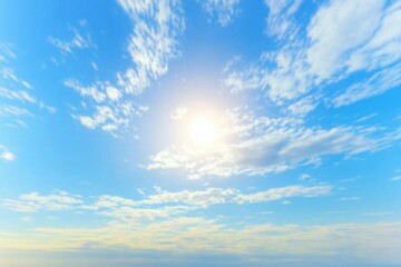 Obraz premium Clear skies and soft sunlight creating a dreamy, peaceful atmosphere. Generative AI