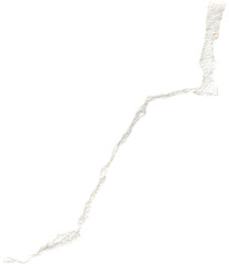 Ripped torn paper edges isolated on white background