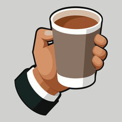 cup of coffee in hand