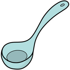 Ladle cartoon illustration 