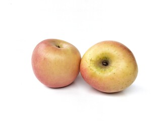 Two fresh apples isolated on white background
