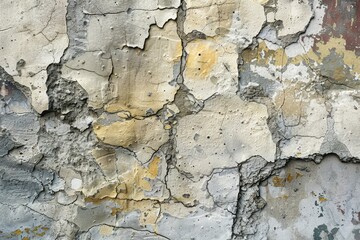 An abstract representation of a self-healing , concrete, Close-up of rock boulder with cracked patterns in its surface