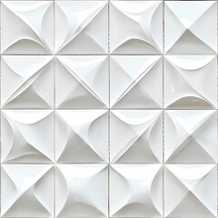Obraz premium 3d geometric abstract white tile seamless pattern