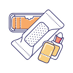 wound dressing kit icon, wound dressing kit vector illustration-simple illustration of wound dressing kit, perfect for wound dressing kit logos and icons