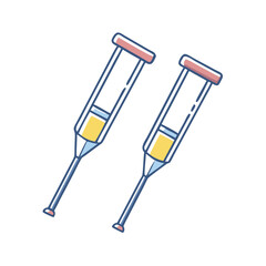 crutches icon, crutches vector illustration-simple illustration of crutches, perfect for crutches logos and icons