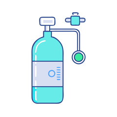 oxygen cylinder icon, oxygen cylinder vector illustration-simple illustration of oxygen cylinder, perfect for oxygen cylinder logos and icons