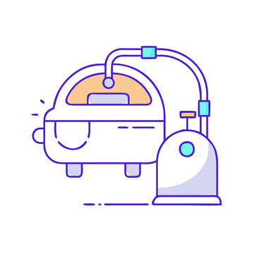 white nebulizer machine cartoon style clip art preview