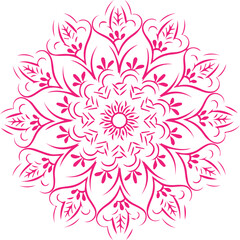 Beautiful flower art and mandala vector design