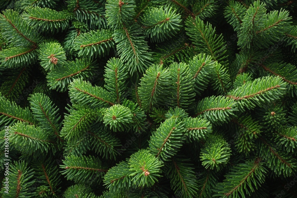 Poster lush green spruce branches create a vibrant natural background suitable for various design projects 