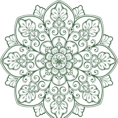 Beautiful flower art and mandala vector design