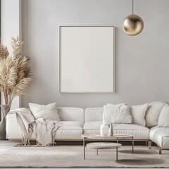 Modern Living Room with Minimalist Decor and Elegant Lighting