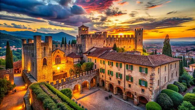 Majestic Medieval Palace of Justice, Soave, Italy: Architectural Photography