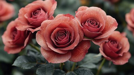 A bouquet of fresh red roses, ideal for romantic occasions or as a symbol of love and appreciation