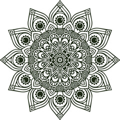 Beautiful flower art and mandala vector design