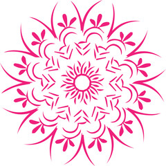 Beautiful flower art and mandala vector design