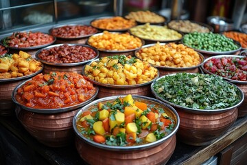 Obraz premium A collection of bowls filled with various foods