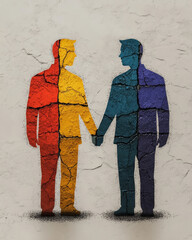 Gay pride celebrations, rainbows and freedom