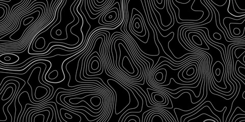 Obraz premium Abstract outline topographic contour map background. Dark texture background for your perfect interior. Old paper texture design .geographical map Imitation.