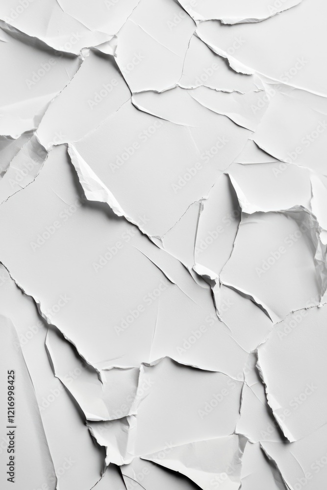 Poster a close-up view of a single sheet of white paper, ideal for use in business or creative projects