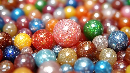 A playful 3D wallpaper with colorful polka dots in varying sizes, popping out slightly for a fun and dynamic look.