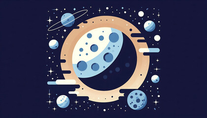Obraz premium Galactic Adventures: Planets and Stars
