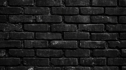 Fototapeta premium A close-up shot of a worn-out brick wall in monochrome