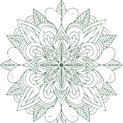 Beautiful flower art and mandala vector design
