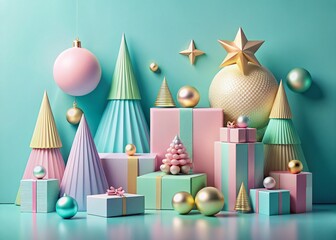 Minimalist Abstract Holiday Panoramic Backgrounds for Festive Celebrations